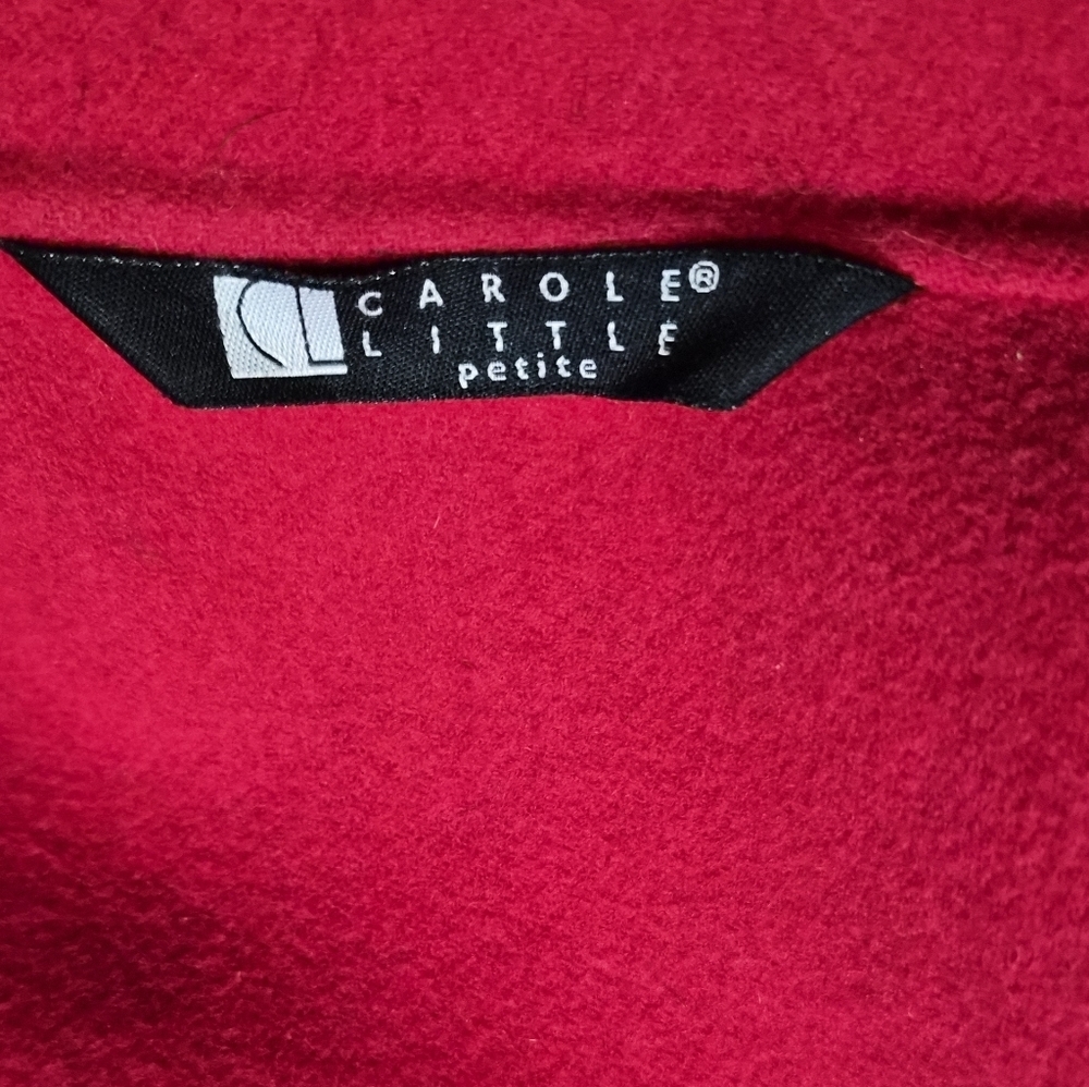 Carole Little Petite 100% Pure Wool Minimalist Jacket - Magenta - Picture 3 of 10